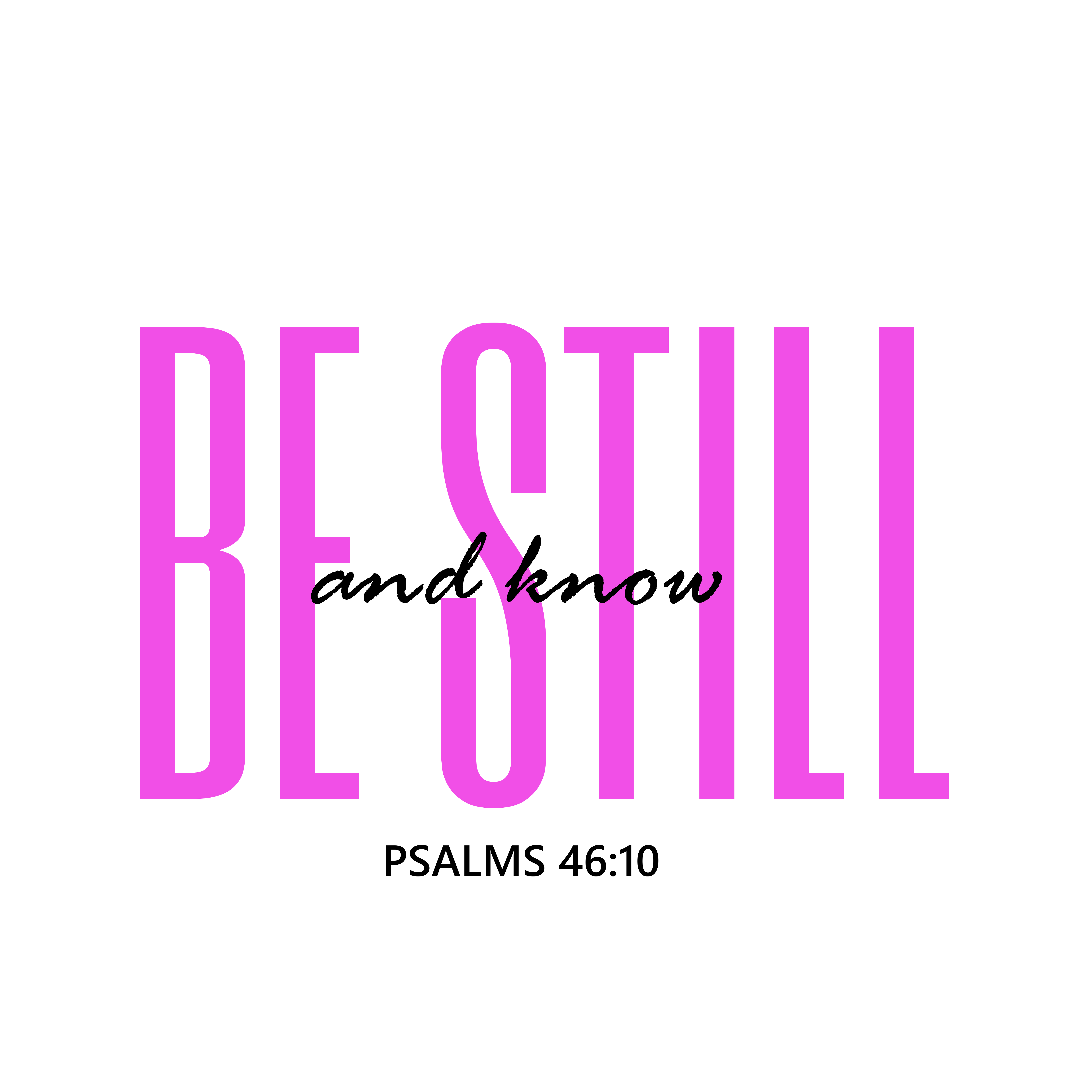 Original Pink 'Be Still' sticker from My Shop